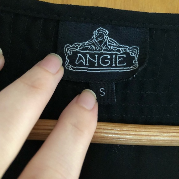 Angie | Sheer Black Top with Bronze Embellishments - Picture 6 of 8